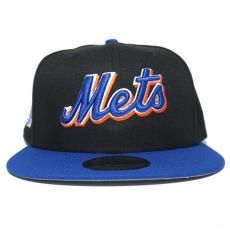 New Era 9Fifty Snapback Cap New York Mets Script Logo Subway Series / Black x Blue