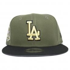 New Era 9Fifty Snapback Cap Los Angeles Dodgers 60th Anniversary / Olive x Black