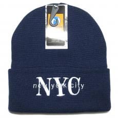 Newhattan Acrylic Beanie Cap NYC / Navy
