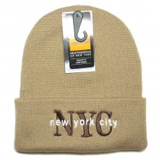 Newhattan Acrylic Beanie Cap NYC / Khaki