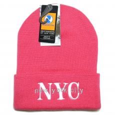 Newhattan Acrylic Beanie Cap NYC / Hot Pink