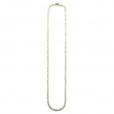 14K Coating Silver 925 Tennis Chain Necklace No.355 / Gold