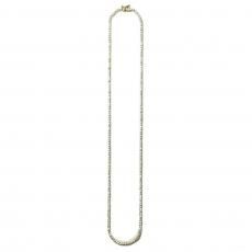 14K Coating Silver 925 Tennis Chain Necklace No.357 / Gold