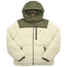 Polo Ralph Lauren Hybrid Pile Down Jacket / Olive x Beige