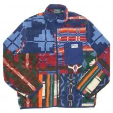 Polo Ralph Lauren Patchwork Print Pile Fleece Jacket / Multi