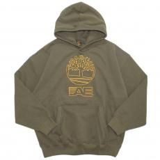 Timberland x American Eagle Heavyweight Graphic Pullover Hoodie / Leaf Green