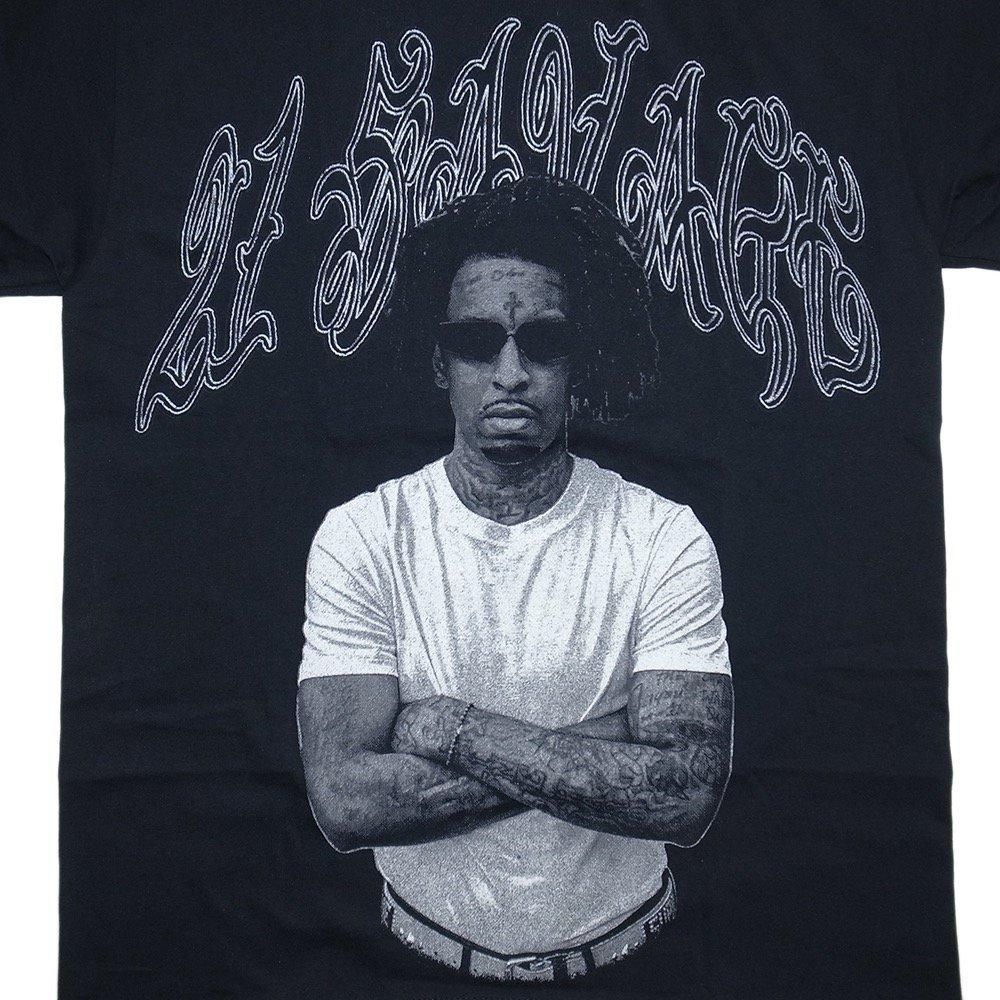 21 Savage Official Merch Photo T-shirts / Black - 名古屋 Blow