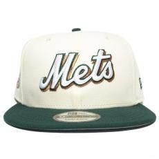 New Era 9Fifty Snapback Cap New York Mets Script Logo Subway Series / Off White x Dark Green