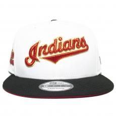 New Era 9Fifty Snapback Cap Cleveland Indians 1995 Champions / White x Black (Red UV)