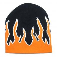 Skullcap Beanie Flame / Black x Orange