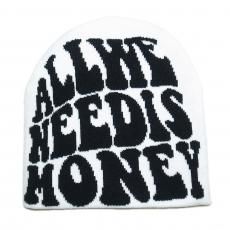Skullcap Beanie All We Need is Money / White