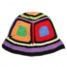 Crochet Bucket Hat Color Block / Multi