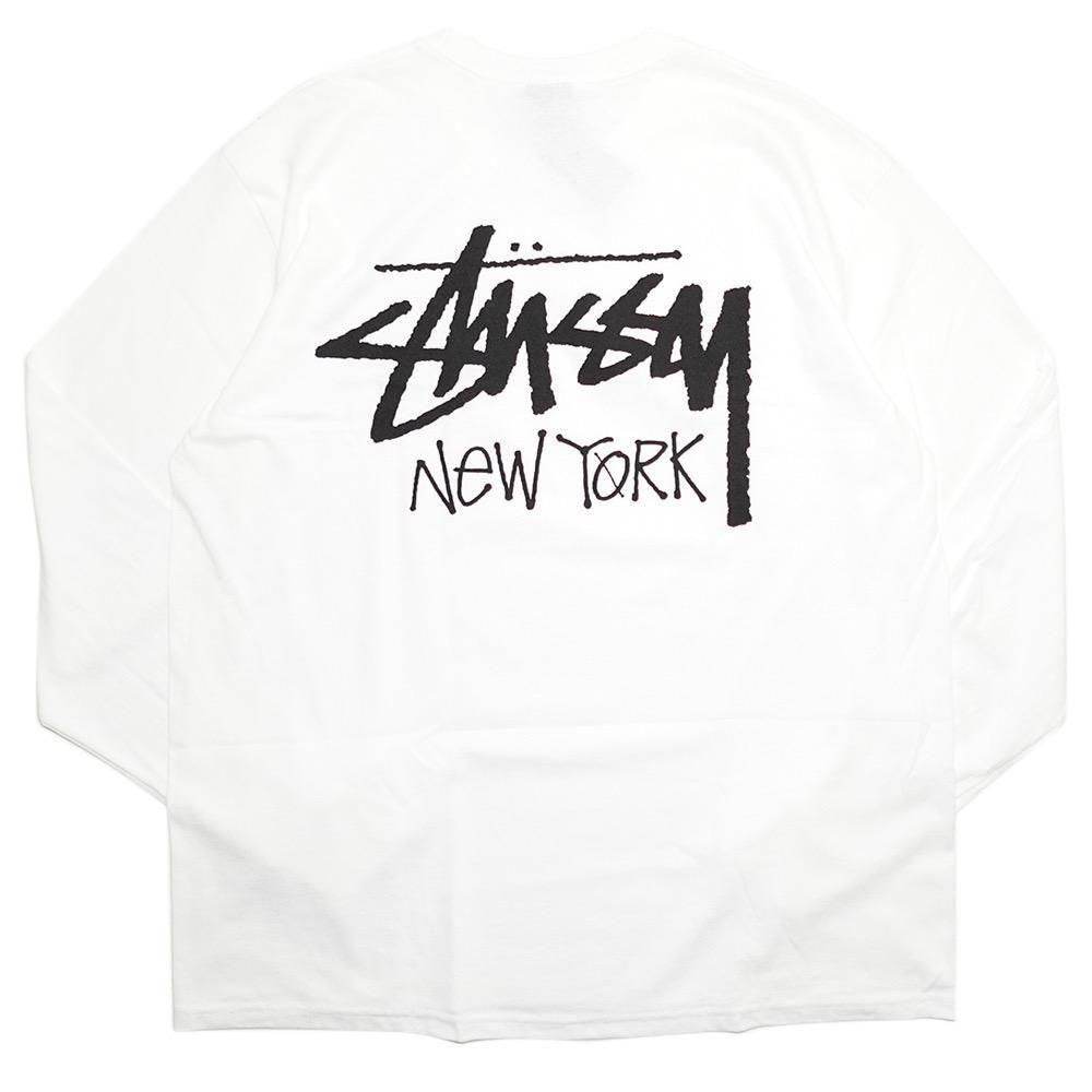 Stussy Stock New York L/S T-shirts / White - 名古屋 Blow