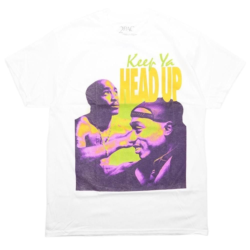 2Pac Official Merch Keep Ya head Up T-shirts / White