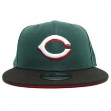New Era 9Fifty Snapback Cap Cincinnati Reds Red Stockings 150th Anniversary / Green x Black