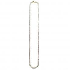 14K Coating Silver 925 Tennis Chain Necklace No.364 / Gold
