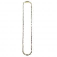 14K Coating Silver 925 Tennis Chain Necklace No.366 / Gold
