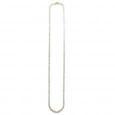 14K Coating Silver 925 Tennis Chain Necklace No.367 / Gold