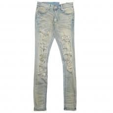 mnml X201 Rhinestone Skinny Denim Pants / Blue