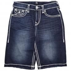 True Religion Vinny Rope Stitch Denim Shorts / Dark Wash Blue