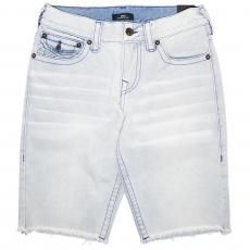True Religion Ricky Cut Off Denim Shorts / Light Wash Blue