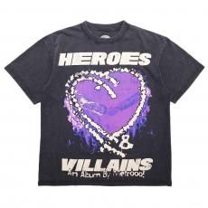 Metro Boomin Official Merch Heroes & Villains Heart Logo T-shirts / Vintage Black