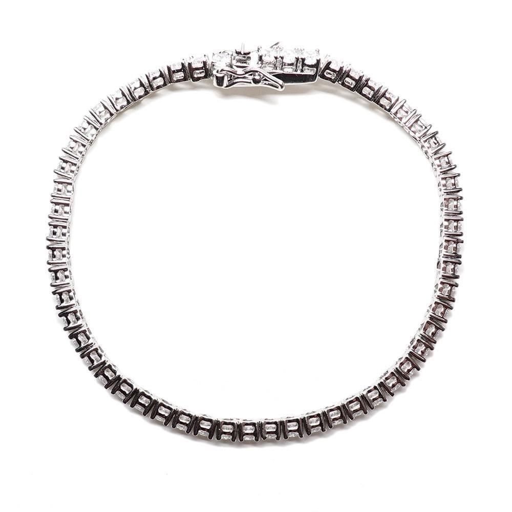 Silver 925 Tennis Chain Bracelet No.93 / Silver - 名古屋