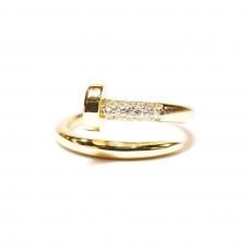 14K Coating Silver 925 Nail Ring No.93 / Gold