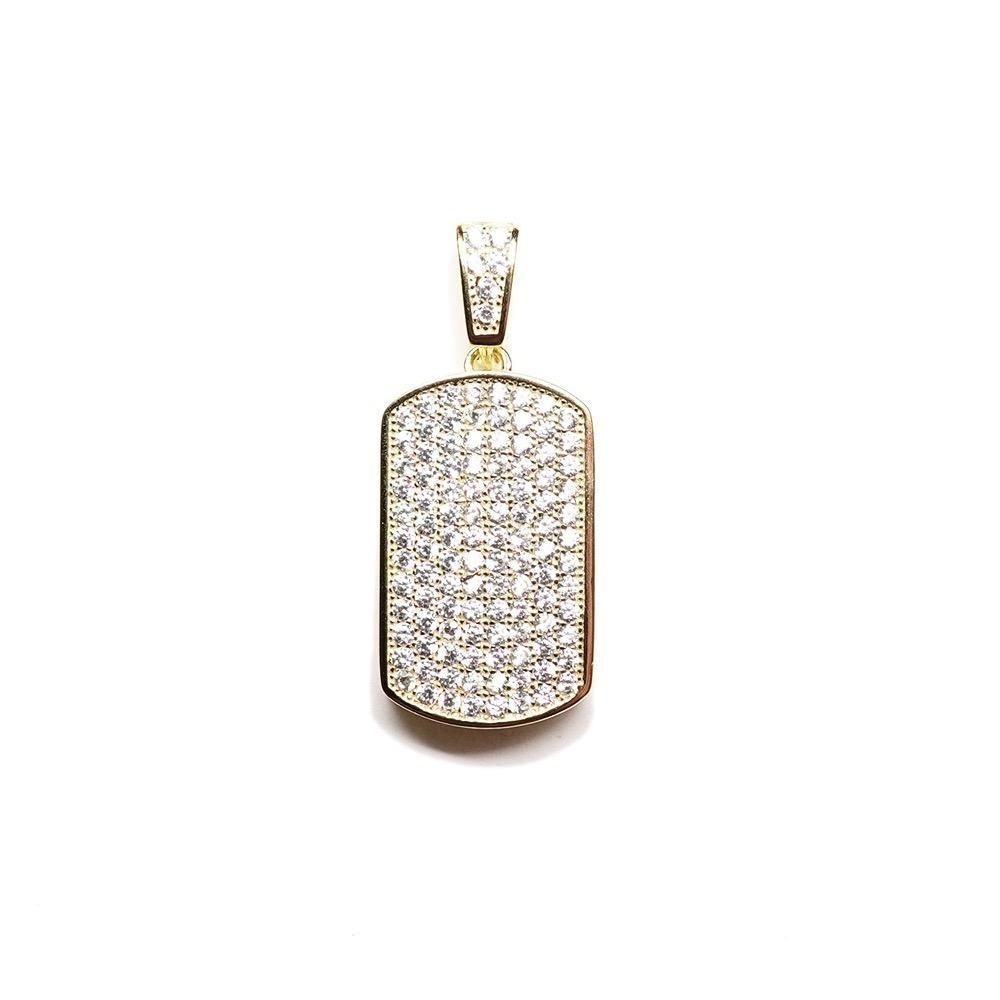 14K Coating Silver 925 Chain Top No.140 “Dog Tag” / Gold