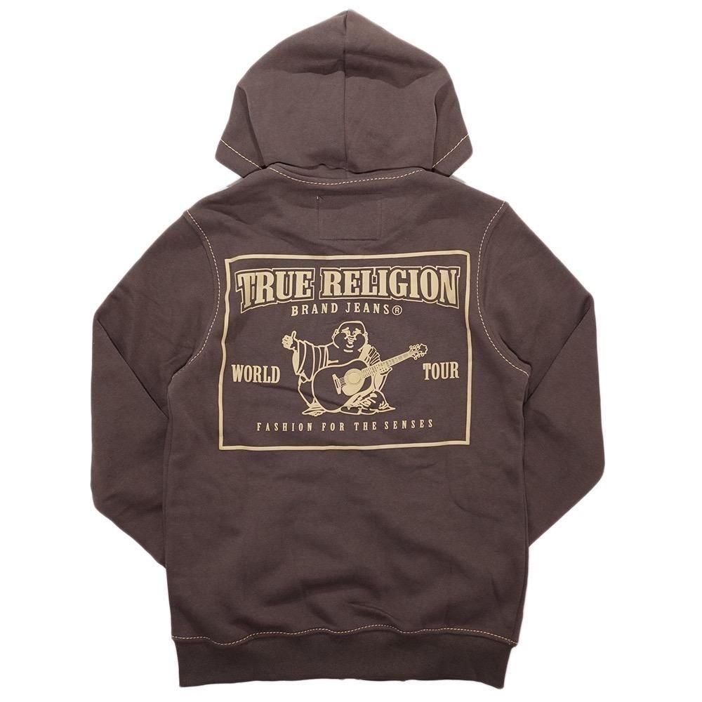 True Religion Buddha Big T Zip Up Hoodie / Brown - 名古屋