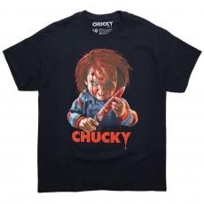 Chucky Official Merch Bloody Knife T-shirts / Black
