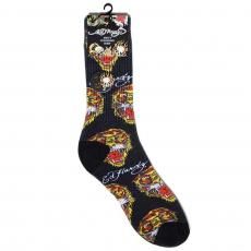 Ed Hardy Tiger Socks / Black