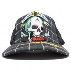 Ed Hardy x Broken Promises Wasted Love Trucker Mesh Cap / Grey x Black