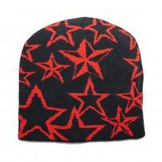 Skullcap Beanie Star / Black x Red