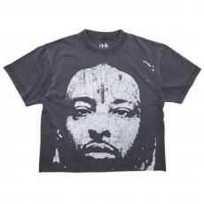 21 Savage Official Merch Big Face Cut Off T-shirts / Vintage Black