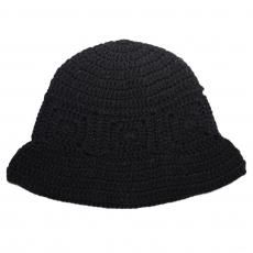 Crochet Bucket Hat Monotone / Black