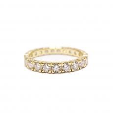 14K Coating Silver 925 Eternity Ring No.103 / Gold