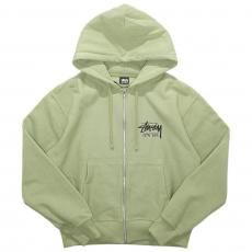 Stussy Stock New York Zip Up Hoodie / Moss