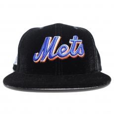New Era 9Fifty Velour Snapback Cap ��New York Mets Subway Series Script Logo�� / Balck