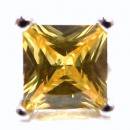 Silver Pierce "Square" Yellow 5mm No.27