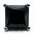 Silver Pierce "Square" Black 7mm No.67