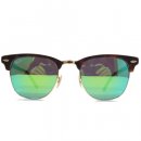 Ray-Ban Sunglasses “Clubmaster Flash Lenses” / Tortoise x Green Mirror