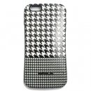 S5-Style iPhone 6 Plus Cover “Houndstooth Plaid” / White x Black