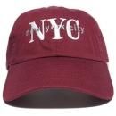 Newhattan 6 Panel Baseball Cap NYC / Burgundy