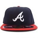 New Era 59Fifty Fitted Cap Atlanta Braves Authentic On-Field / Navy x Red