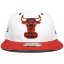 New Era 59Fifty Fitted Cap Chicago Bulls 6 Time Champions / White x Red