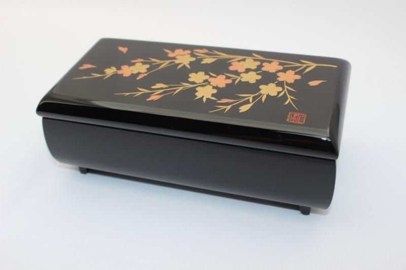 6.5袋型オルゴール宝石箱 黒 桜 - 福西惣兵衛商店 6.5袋型オルゴール宝石箱 黒 桜 - 福西惣兵衛商店