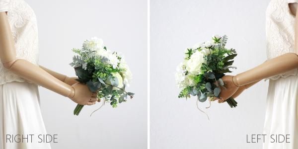 バラとラナンキュラスのホワイトグリーンブーケ - airaka|花 バラとラナンキュラスのホワイトグリーンブーケ - airaka|花