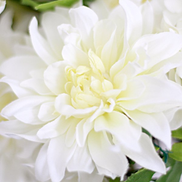 ダリアのクラッチブーケ 白 Airaka 花飾りのアトリエ