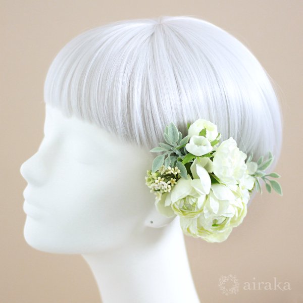 ラナンキュラスの髪飾り - airaka｜花飾りのアトリエ